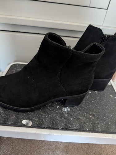 Pavers ladies black suede zip - ladies,