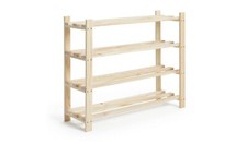 Karee 4 Shelf Shoe Storage Rack Pine Functional Home Organization