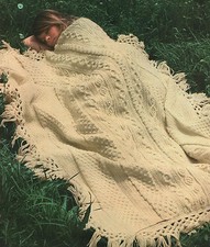 Vintage Knitting Pattern Cable/Aran Design Afghan/Blanket/Throw.