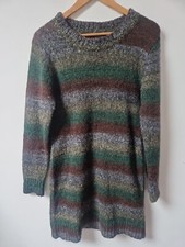 Sarah Dunnway Wool Blend Knitted Jumper Dress Size M L 10 12