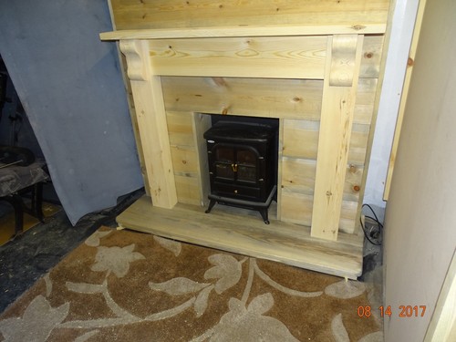 Pine chunky fire surround - pine,