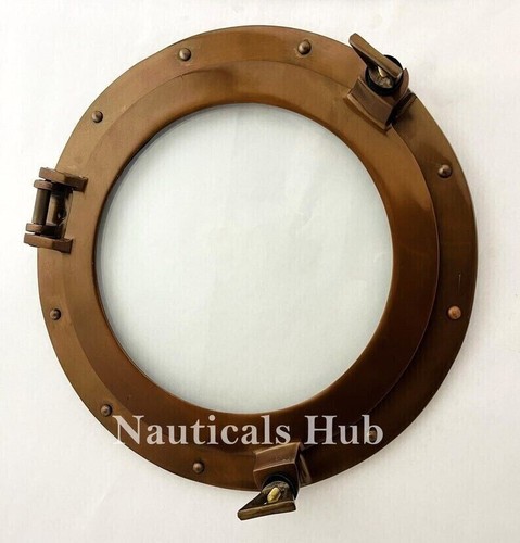 Copper antique porthole - copper,