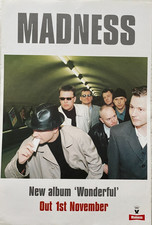 Rare MADNESS - WONDERFUL  - Original Vintage Promo Poster 20 x 30 inch