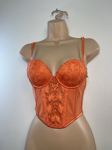 Primark orange lace corset - orange,