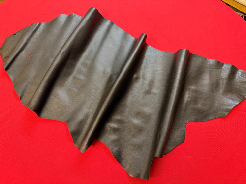 Black leather hides skins - black,