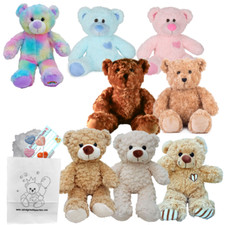 DIY TEDDY BEAR KIT - no sewing - Build a Make your own teddy - Size: 25cm/10"