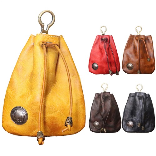 Retro cowhide leather coin - retro,