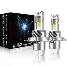 For Honda Civic MK7 2001-2003 2x H4 LED Headlight Bulbs White Hi/Low Beam 6000k