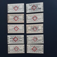 10 London Platform Tickets - British Railways  - Red Diamond
