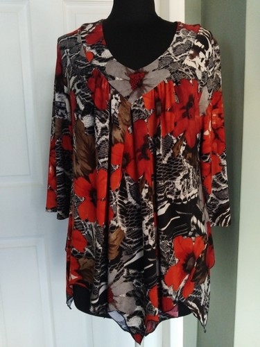 Saloos black red mix floral - saloos,