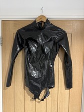 Libidex - Latex Rubber Leotard - Female - Pewter / Silver  - Size Small