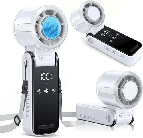 Hand held fan with ice - hand,