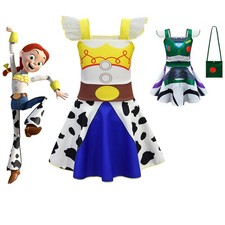 Buzz Lightyear Jessie Kids Girls Fancy Dress Cosplay Party Birthday Tutu Skirt