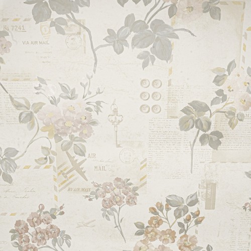 Rolls cream beige - beige, floral
