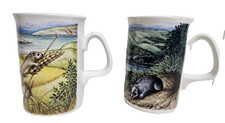Fine Bone China Mugs Cups Countryside Badger / Field Mouse Premium Tea Coffee 