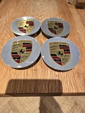 Genuine Porsche set 4  7PP601149J 76mm wheel centre caps Polished