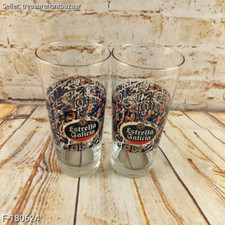 Estrella Galicia Pint Glasses - Glassware Barware - Set Of 2
