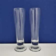 Pair of Footed Clear Pilsner