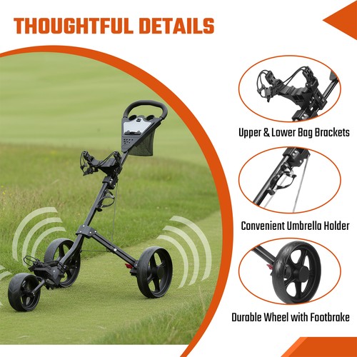 Golf trolley one click wheel - click, 3