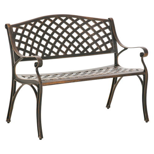 Cast aluminium garden bench - garden, 2