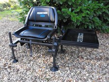 preston ignition 360 swivel chair seatbox & side tray EX COND FISHING SET UP