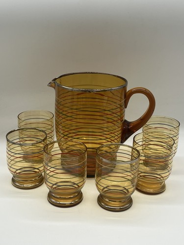 Mid century amber glass - mid,