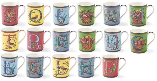 Spode kit kemp alphabet mug - kemp,