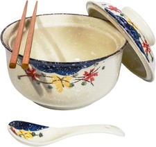Ceramic Ramen Bowl Set, 800ml