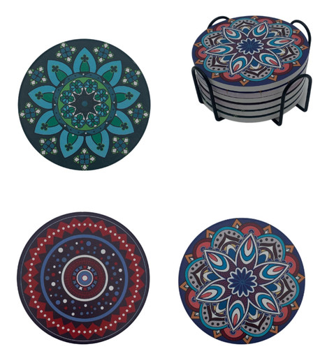Mandala drink coasters - mandala,