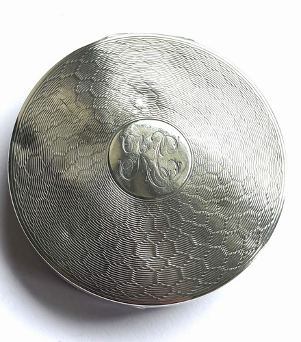 Antique sterling silver powder - antique,