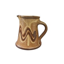 Vintage Martin Everson-Davis Studio Pottery Jug Vase Wavy Design 10.7cm