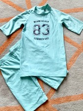 UV Sun protection set swimsuit swimming girls 122 Pepperts mint Green 7-8