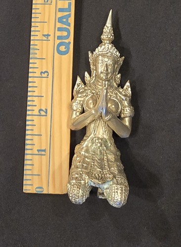 Thai kneeling deity statue - deity,