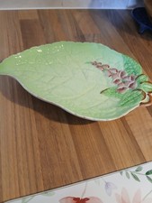 Carlton Ware Leaf Display Dish Foxglove Ceramic Ornament Vintage Decor Preloved