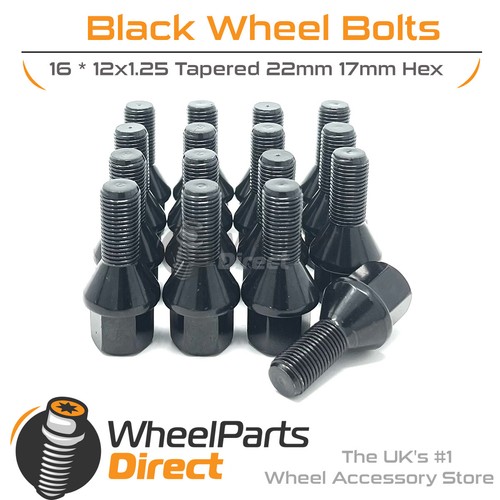Wheel bolts 12x1 black - bolts,