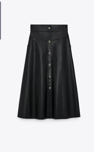 Zara faux leather - leather, skirt