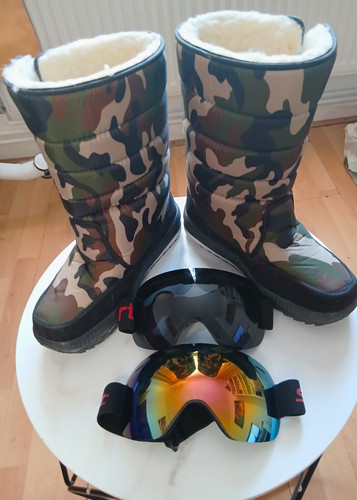 Skiing winter set with snow - winter,