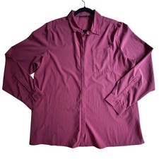 $102 ROHAN Merlot Long Sleeve Packable Travel Shirt No Crease Casual US16/XL EUC