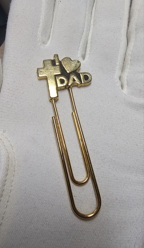 Vintage gold tone paperclip - vintage,