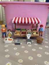 Playmobil 6121 Country Farmer's Market Fruits Vegetables Play Set Used