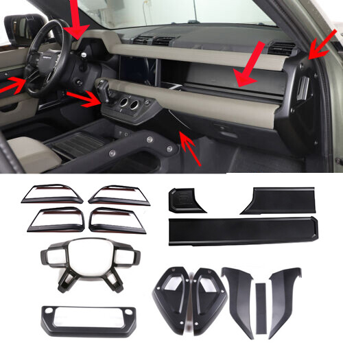 Lhd matte black - black, kit
