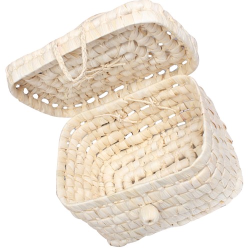 Straw storage woven basket - straw,