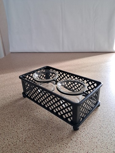 Vintage metal cradle 2candle - vintage,