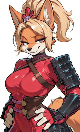 Anthro fox warrior vinyl - fox,