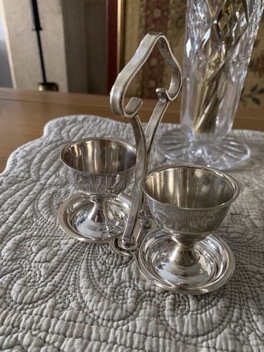 Vintage egg cups stand - stand,, epns