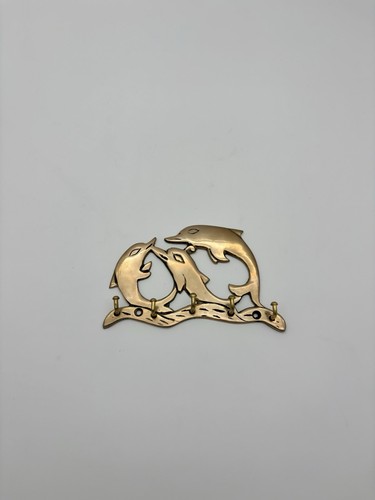 Vintage brass dolphin key rack - vintage,