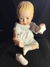 Vintage Brooks and Bentley Bisque Porcelain Piano Baby Figure 16cms