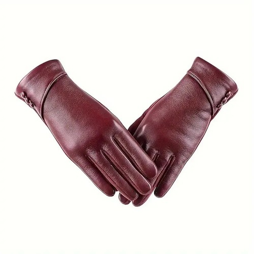 Leather gloves women real - gloves,