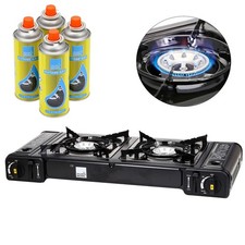 4x Butane Gas + Portable