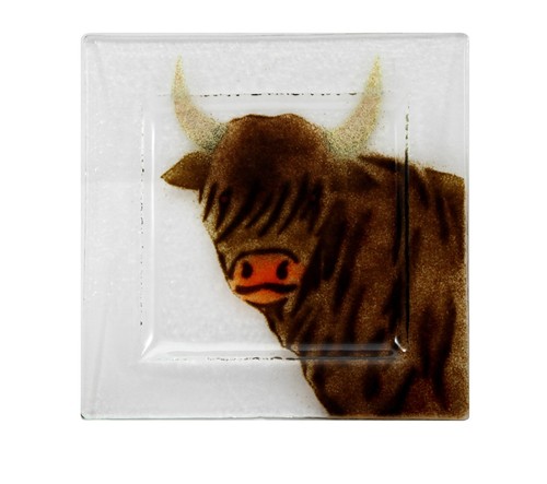 Glassware highland cow - &, j